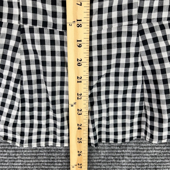 Nanette Nanette Lepore Gingham Plaid Bell Sleeve Peplum Blouse Womens L - Picture 7 of 9